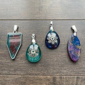 Necklace Pendant Charms, Handmade Jewellery Bundle